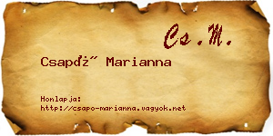 Csapó Marianna névjegykártya
