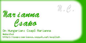 marianna csapo business card
